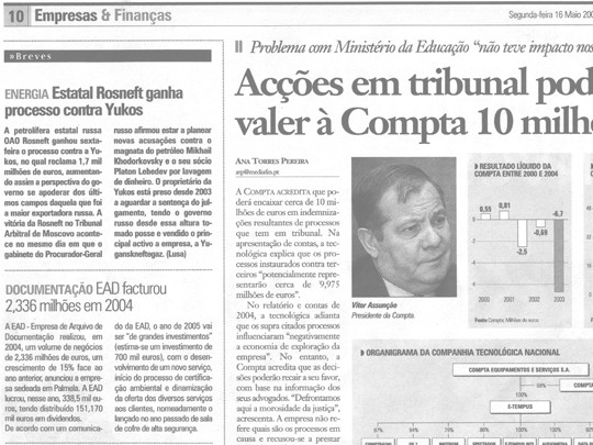 Documentação EAD faturou 2,336 milhões em 2004