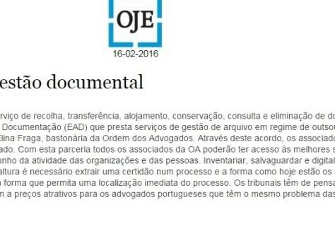 Ordem dos advogados e EAD facilitam gestão documental