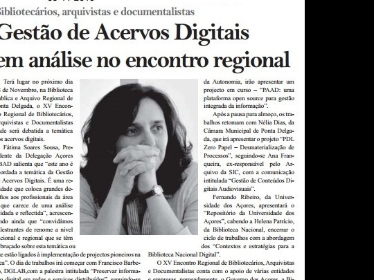 Gestão de acervos digitais em análise no encontro regional