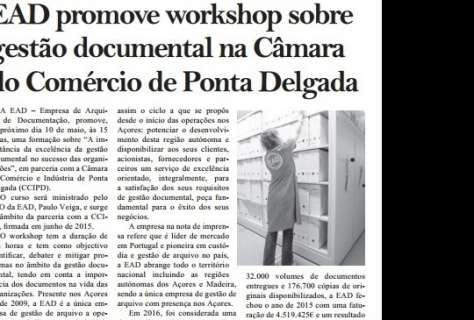 EAD promove workshop sobre gestão documental na Câmara do Comércio de Ponta Delgada