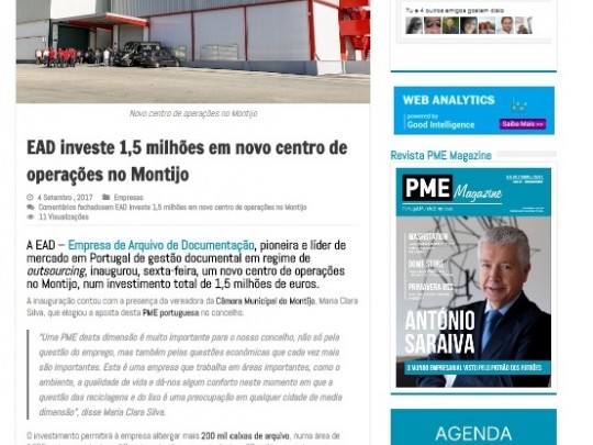 EAD investe 1,5 milhões em novo centro de operações no Montijo