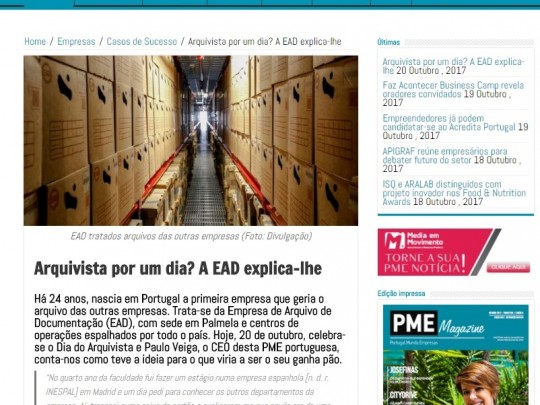 Arquivista por um dia? A EAD explica-lhe