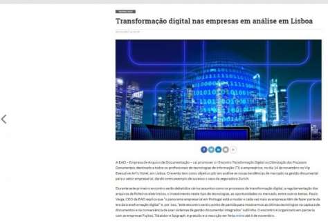 Transformação digital nas empresas em análise em Lisboa