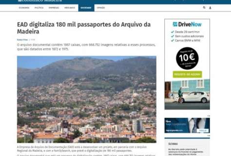 EAD digitaliza 180 mil passaportes do Arquivo da Madeira