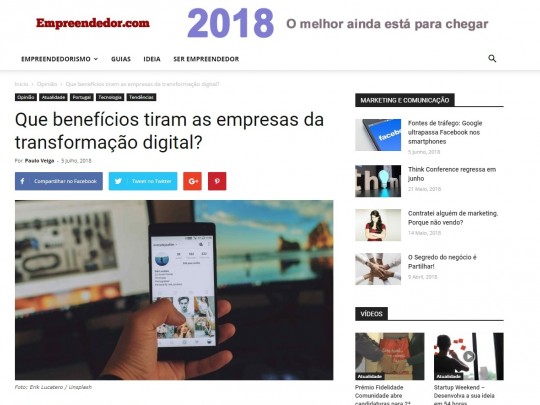 Que benefícios tiram as empresas da transformação digital?