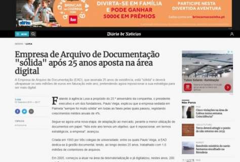 Empresa de Arquivo de Documentação “sólida” após 25 anos aposta na área digital