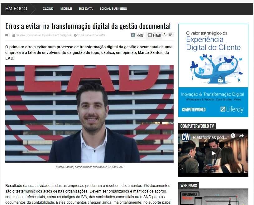 Erros a evitar num processo de transformação digital na gestão documental de uma empresa