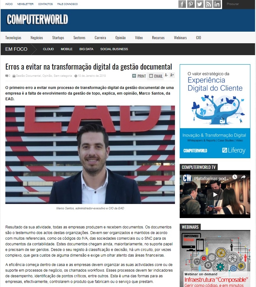 Erros a evitar num processo de transformação digital na gestão documental de uma empresa