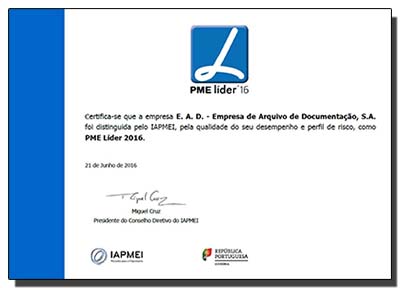 EAD renova estatuto de PME Líder 2016