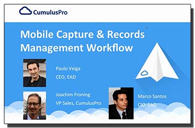 EAD promoveu webinar para empresas sobre Mobile Capture & Records Management Workflow