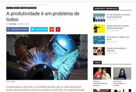 A produtividade é um problema de todos