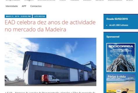 EAD celebra dez anos de actividade no mercado da Madeira