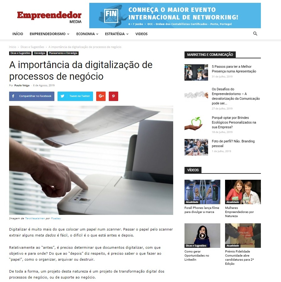 A importância da digitalização de processos de negócio