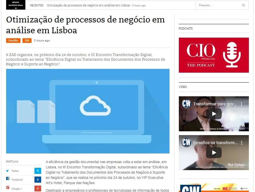 Otimização de processos de negócio em análise em Lisboa