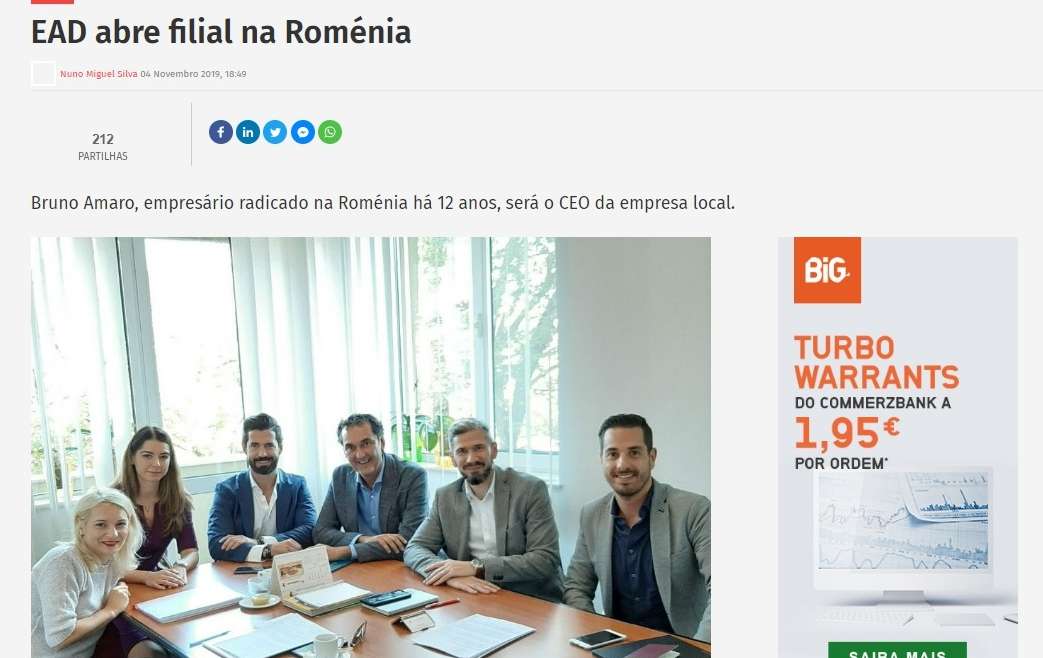 EAD abre filial na Roménia