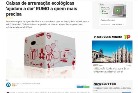 Caixas de arrumação ecológicas ‘ajudam a dar’ RUMO a quem mais precisa