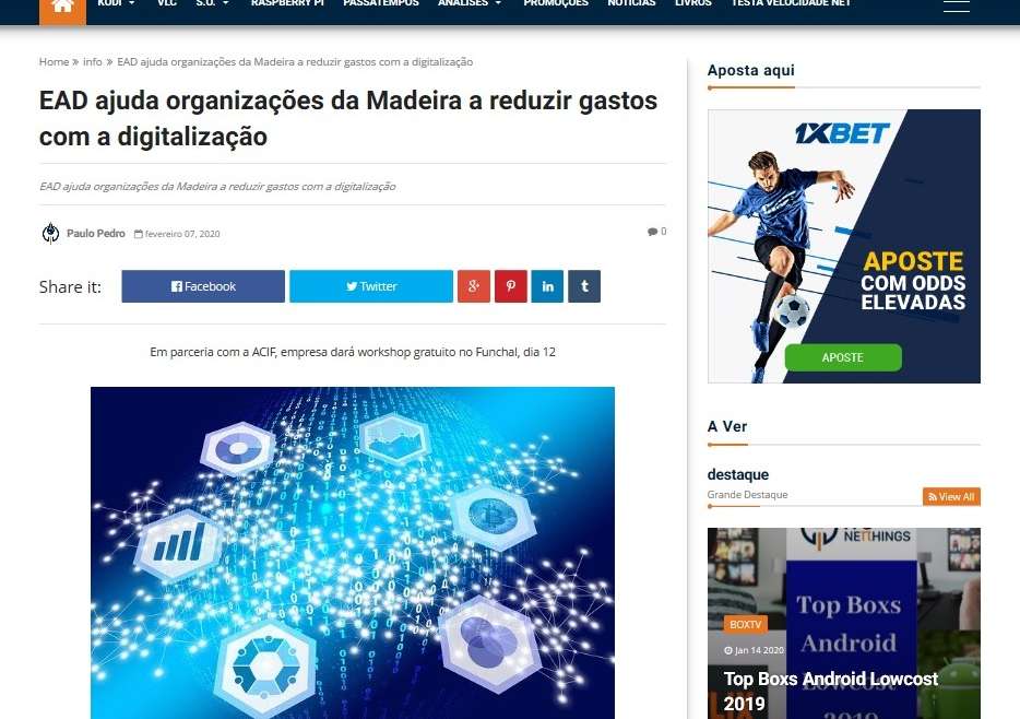 EAD ajuda organizações da Madeira a reduzir gastos com a digitalização