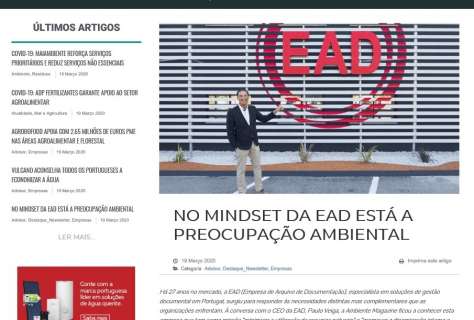 No mindset da EAD está a preocupação ambiental