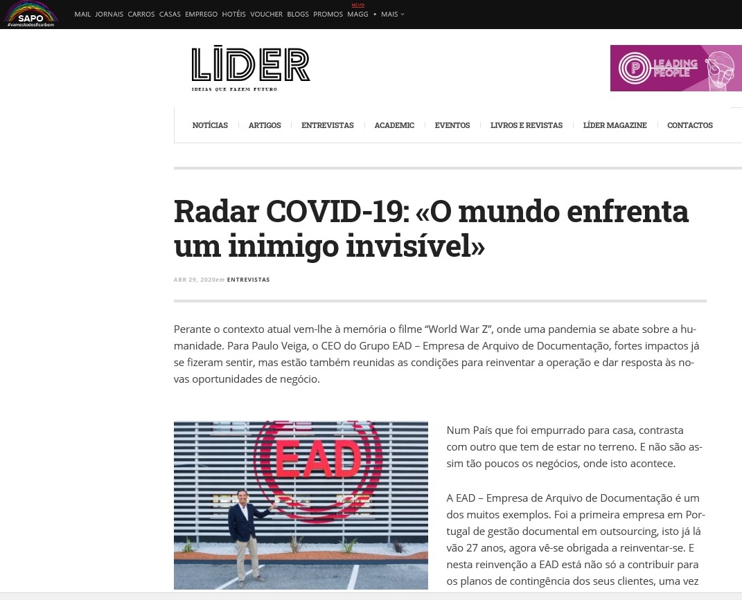 Radar COVID-19: «O mundo enfrenta um inimigo invisível»