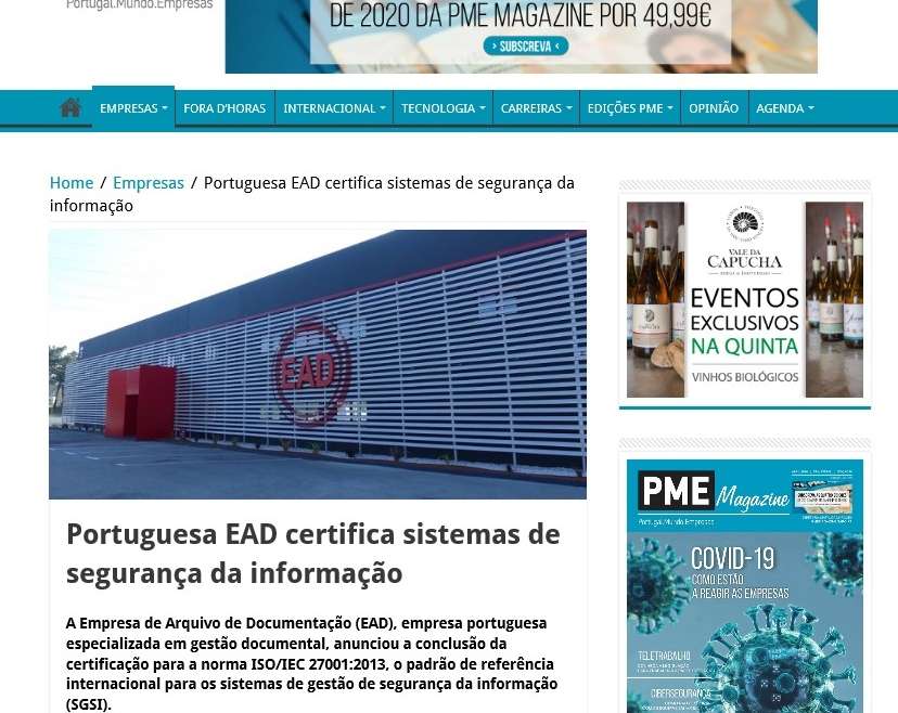 Portuguesa EAD certifica sistemas de segurança da informação