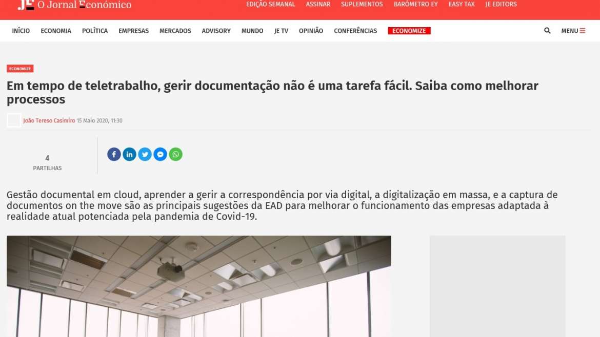 Em tempo de teletrabalho, gerir documentação não é uma tarefa fácil. Saiba como melhorar processos.