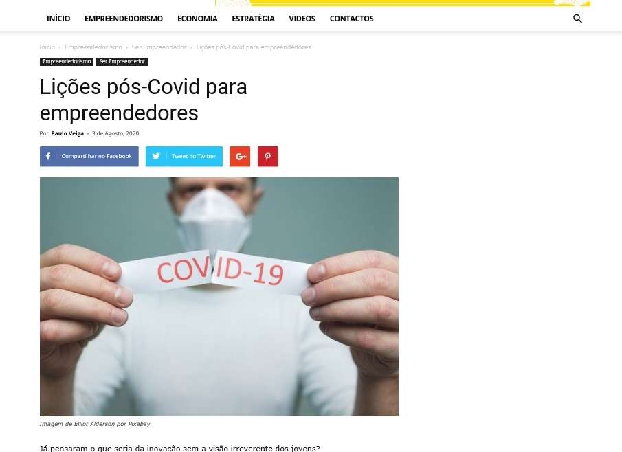 Lições pós-Covid para empreendedores