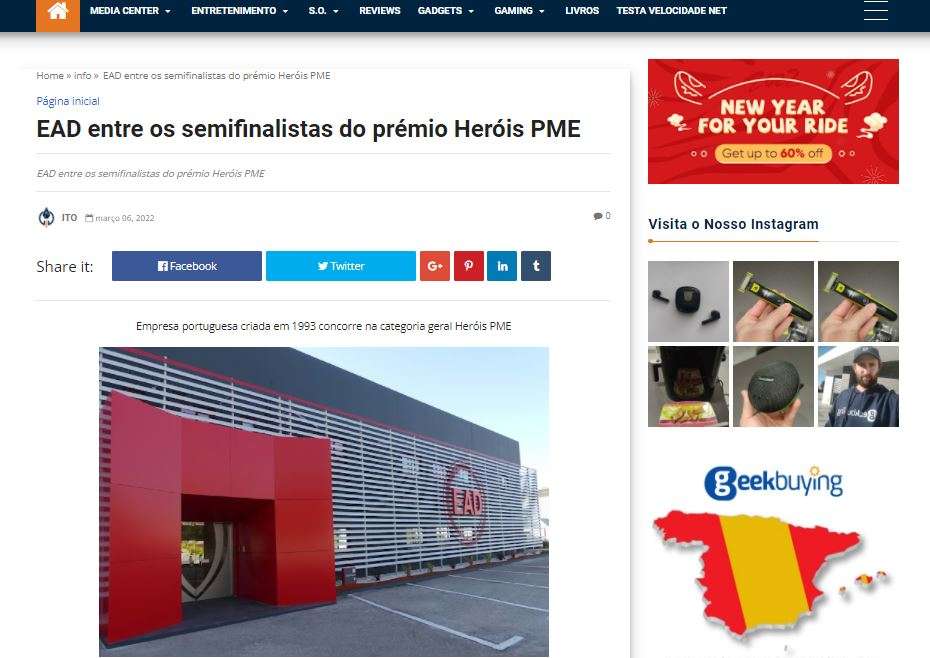 EAD entre os semifinalistas do prémio Heróis PME