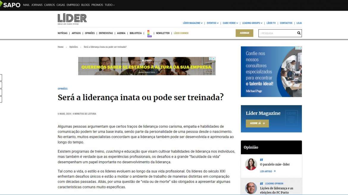 Será a liderança inata ou pode ser treinada?